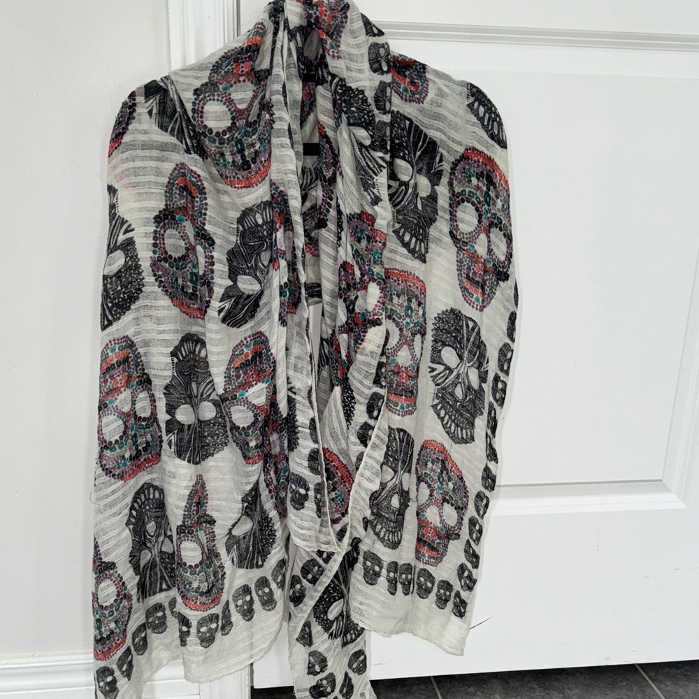 Skull Patterned Scarf